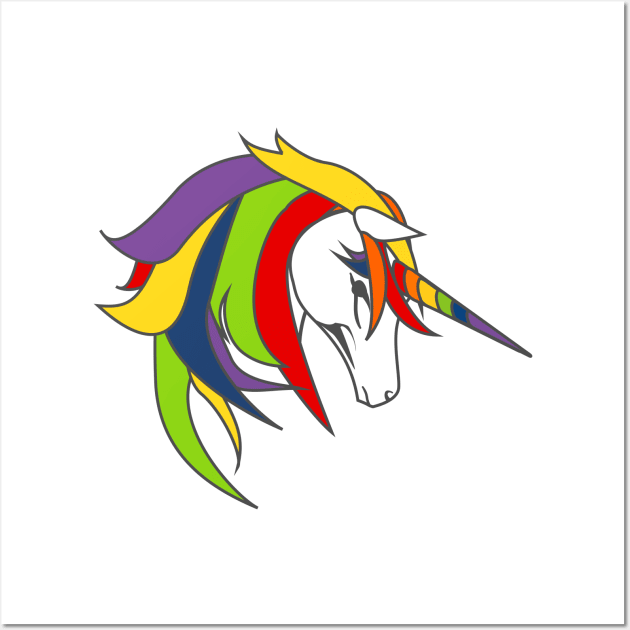 PRIDE Rainbow Unicorn Wall Art by TeawithAlice